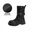 Botas de couro para meninas 2026 novo estilo botas Martin infantis para meninas mais velhas botas de princesa botas de cano médio para outono e inverno para meninas