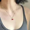 Colar com Pingente Retrô Boêmio Moda Temperamento Corrente Simples para Clavícula Luxo Leve Nicho Joias de Alto Padrão Atacado
