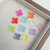 Acrílico Esmerilado Flor de Cuatro Pétalos Centro de Color Agujero Central Base de Flor Estilo Antiguo para Pasador de Pelo Accesorio para el Cabello Cuentas Materiales para Accesorios Hechos a Mano