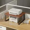 Estante de Almacenamiento para Impresora de Escritorio Oficina Doble Capa Almacenamiento y Organización de Archivos Pequeña Fotocopiadora para el Hogar Estante Elevador