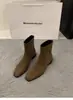 Botines Franceses de Gamuza con Tacón Grueso para Mujer Estilo 2026, Botas Martin Populares de Otoño e Invierno con Forro de Felpa Adicional, Botines Cortos Ajustados