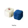 En stock Venta al por mayor Caja de Anillos Estilo Nuevo Alto Sentido Terciopelo Caja de Almacenamiento de Anillos Abatibles Caja Pequeña para Joyas de Mano