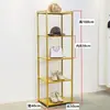 Tienda de ropa exhibidor zapatero perchero estante soporte de exhibición estante de exhibición de ornamentos de pie de hierro forjado perchero