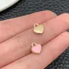 Liga Multicor com Gotejamento de Óleo Mini Coração 8x9mm Acessórios para Joias DIY Pingente para Colar Artesanal Material para Acessórios de Roupa
