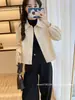 Chaqueta Corta de Algodón Primavera y Otoño Nuevo Estilo Coreano Suelta Versátil Manga Larga Camisa Chaqueta Top Elegante para Mujer