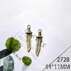 Acessórios de joias atacado 44*11mm espada dupla face espada retrô pingente NIANXING brinquedo criativo