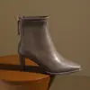 Botines de tacón alto, corte ajustado, para mujer, colección otoño/invierno 2026, botines estilo Martin de tacón grueso, estilo popular, calidad de exportación, disponibles en tallas grandes, botines Chelsea