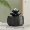 Fonte de Água Cerâmica Feng Shui para Atrair Riqueza, Adequada para Mesa de Chá, Recepção, Decoração de Clube, Sala de Estar, Hall de Entrada e Grande Inauguração