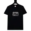 Camiseta de Manga Corta de Algodón Estilo Pareja Moda Callejera Americana Marca Graffiti Divertido Letras Clásicas Estampadas Versión Alta Transfronteriza