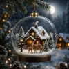 Enfeites de Pingente Plano de Acrílico de Natal Novos Decorações de Árvore de Natal Boneco de Neve Casa Decorações de Natal Decorações de Casa