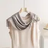Bufanda Pequeña Cuadrada Usada Patrón de Grietas de Hielo y Viento 70 Bufanda de Seda Moda Versátil Bufanda Pequeña para el Cuello Bufanda Retro Ligera Protección Solar Bufanda de Seda