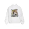Moletom com Capuz Estampa de Personagem Rock Rap Guitarra Solto Gola Redonda Masculino Tendência de Rua Europeia Americana Primavera Outono Pulôver Roupa Esportiva