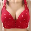 Comercio Electrónico Transfronterizo Talla Grande Sujetador de Lactancia con Botones Delanteros Push-Up Transpirable y Cómodo Sujetador Retractor de Senos Sin Aros para Madres de Mediana Edad