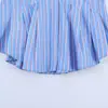 Venta al por mayor Primavera 2026 Nuevo Estilo Europeo y Americano Camisa de Popelina a Rayas Plisada de Manga Larga para Mujer 12352