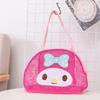 Bolsa de Higiene Pessoal de Mão de Desenho Animado, Bolsa de Cosméticos Vazada, Bolsa de Ombro para Natação e Fitness de Grande Capacidade, Bolsa de Praia Transparente