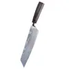 Faca de chef estilo ocidental transfronteiriça, cutelo, faca Santoku, faca de chef em aço Damasco, conjunto de facas de cozinha para uso doméstico