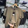 Camiseta de manga corta con cuello redondo para hombre y mujer para montaña y actividades al aire libre, resistente al desgarro, textura a cuadros, secado rápido, transpirable, repelente al agua