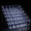 Transparente caneta display rack trapezoidal papelaria loja caneta rack desktop acabamento display supermercado loja de conveniência armazenamento multi-camada