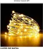 Fio de Luzes de Natal Cobre 3m Luz Quente Alimentado por Bateria
