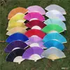 Precio: Abanico de Tela Multicolor Color Puro de 21 cm, Hueso de Bambú Tela de Seda, Invitación de Regalo de Boda, Abanico Beige