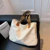 Bolsa de Tote de Lona Grande Bolsa con Sensación para Salir de Mujeres Versátil de un Solo Hombro de Mano Bolsa de Lona Estudiante Clase Gran Capacidad Bolsa de Tela