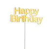 Decoración de Pastel Dragón Color Doble Capa Tarjeta Marca Tarjeta Doble Capa Enchufable feliz cumpleaños feliz cumpleaños