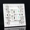 Enchufe de pared de 2 en 2 de dos hilos/cuatro hilos doble para teléfono RJ11 de corriente débil tipo 86 para voz e información telefónica