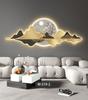 Pintura Decorativa de LED de Luxo Moderno para Sala de Estar Pintura Paisagística de Alce de Alto Padrão Pintura para Pendurar na Parede de Fundo do Sofá