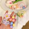 Anillo para el cabello con forma de flor de color caramelo, nudo para niña, estilo coreano, banda de goma, accesorios para el cabello lindos y dulces.