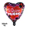 Globo de Película de Aluminio Español de Amor de 18 pulgadas Amor Día de San Valentín Chino Boda Arreglo de Globos Romántico para Confesión