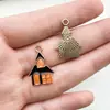 Halloween Transfronteiriço Amazon Liga de Zinco Gota de Óleo Chapéu de Abóbora Bruxa Pingente DIY Acessórios de Pingente Atacado