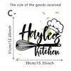 Decoración de Pared para Cocina y Restaurante Estilo Americano Transfronteriza Pegatinas de Pared Utensilios de Cocina Creativos Flores de Pan Pegatinas con Lema en Inglés