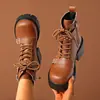 Botas Martin Elegantes 2026 para Otoño e Invierno, Versión Coreana con Remaches y Cordones, Moda Versátil para Mujer con Correas de Hebilla, Aumentadoras de Altura de Grado de Exportación