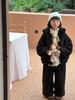 [Liquidação] Novo Conjunto de Inverno 2025 com Pelo para Crianças Meninos e Meninas Jaqueta Quente e Calça Longa Conjunto de Duas Peças