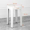 Bancos redondos de plástico extra gruesos, apilables y duraderos para uso doméstico; taburetes de comedor resistentes y duraderos; una opción lujosa y de alta gama para asientos adicionales