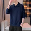 [M-8XL] Nueva colección 2026, sudadera pesada para hombre talla grande, polo para hombre estilo americano con cuello, ropa exterior de otoño para hombre