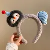 Faixa de Cabeça Criativa de Pinguim Peixe, Faixa de Cabeça de Pelúcia Desenho Animado Fofa e Fofa, Para Tirar Fotos de Menina, Grampo de Cabelo para Lavar o Rosto, Faixa de Cabeça Engraçada