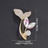 Broche de Pedra Olho de Gato da Moda, Alfinete Anti-Exposição Feminino Exquisito, Acessório de Roupa, Broche Decorativo Elegante e Versátil