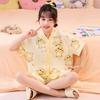 Pijamas para Niñas Verano Algodón Nube para Niños Manga Corta Delgadas Niñitas Niños Grandes Verano Conjunto de Ropa para el Hogar