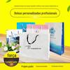 Bolsa de papelão branco personalizado Kraft saco de papel portátil logotipo personalizado saco de papel dourado publicidade bolsa de presente