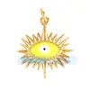 L45 Accesorios para joyería DIY cobre puro chapado en oro plateado recubierto de oro estilo europeo y americano Ojo del Diablo colgante multicolor