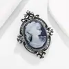 Broches Retro Europeos y Americanos Transfronterizos, Boutonnières de Retrato de Belleza, Broches de Pedrería de Alta Gama, Pines de Pecho para Suéteres, Venta al por Mayor de Joyería