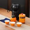 Set de Viaje de Lujo con Encanto Antiguo de Jade Grasa de Cordero Conveniente para Exteriores Set de Té Kung Fu con Tarro Taza Rápida para Negocios Se Puede Personalizar