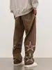 Pantalones Casuales Bordados Nuevos para Hombre Marca de Tendencia High Street Europea y Americana Pantalones de Pierna Casuales Retro Cabello Transfronterizo para Hombre