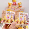 Novos Adornos de Boneca de Caixa Surpresa Desenho Animado Wenchuang Urso Manteiga Caixa de Adivinhação Surpresa Adornos de Presente Feitos à Mão Coleção