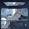 Alfombrilla de Ratón para Gato de Dibujos Animados Anime Bidimensional Yuzuriha Itsuki Extra Grande Engrosada Alfombrilla de Escritorio para Portátil de Estudiante Alfombrilla Antideslizante