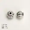 Xizang prata liga vintage formato de lanterna contas abóbora disco voador contas redondas diy colar pulseira acessórios de joias