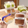 Fábrica de Origen Rollo de Pastel Suizo Cortado en Pedazos Caja de Empaque de Rollo de Toalla Japonés Caja de Empaque de Postre Horneado Caja Transparente