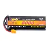 Paquete de Batería de Litio Eagle King 8000Mah 7.4V 25C 2S para Modelos de Coches RC, Modelos de Barcos, Vehículos de Control Remoto de Alta Tasa, Gran Capacidad