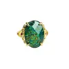 Anillo de Vidrio Colorido Retro Europeo y Americano Ai Yu Banda de Anillo Ajustable Transfronterizo Transmisión en Vivo Venta Caliente Venta al por Mayor S5021511